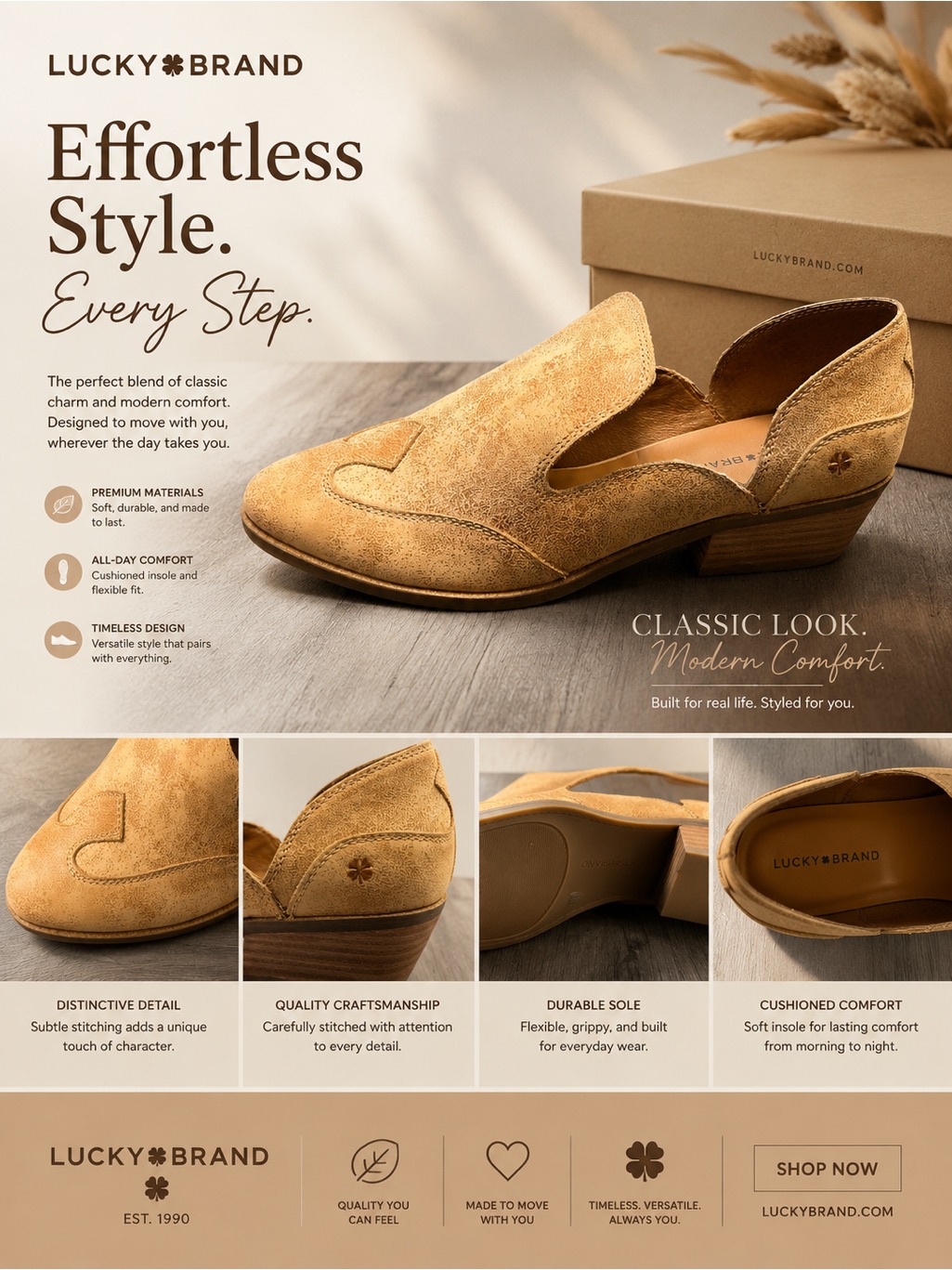 Lucky Brand Women's Tan Suede D'orsay Mules